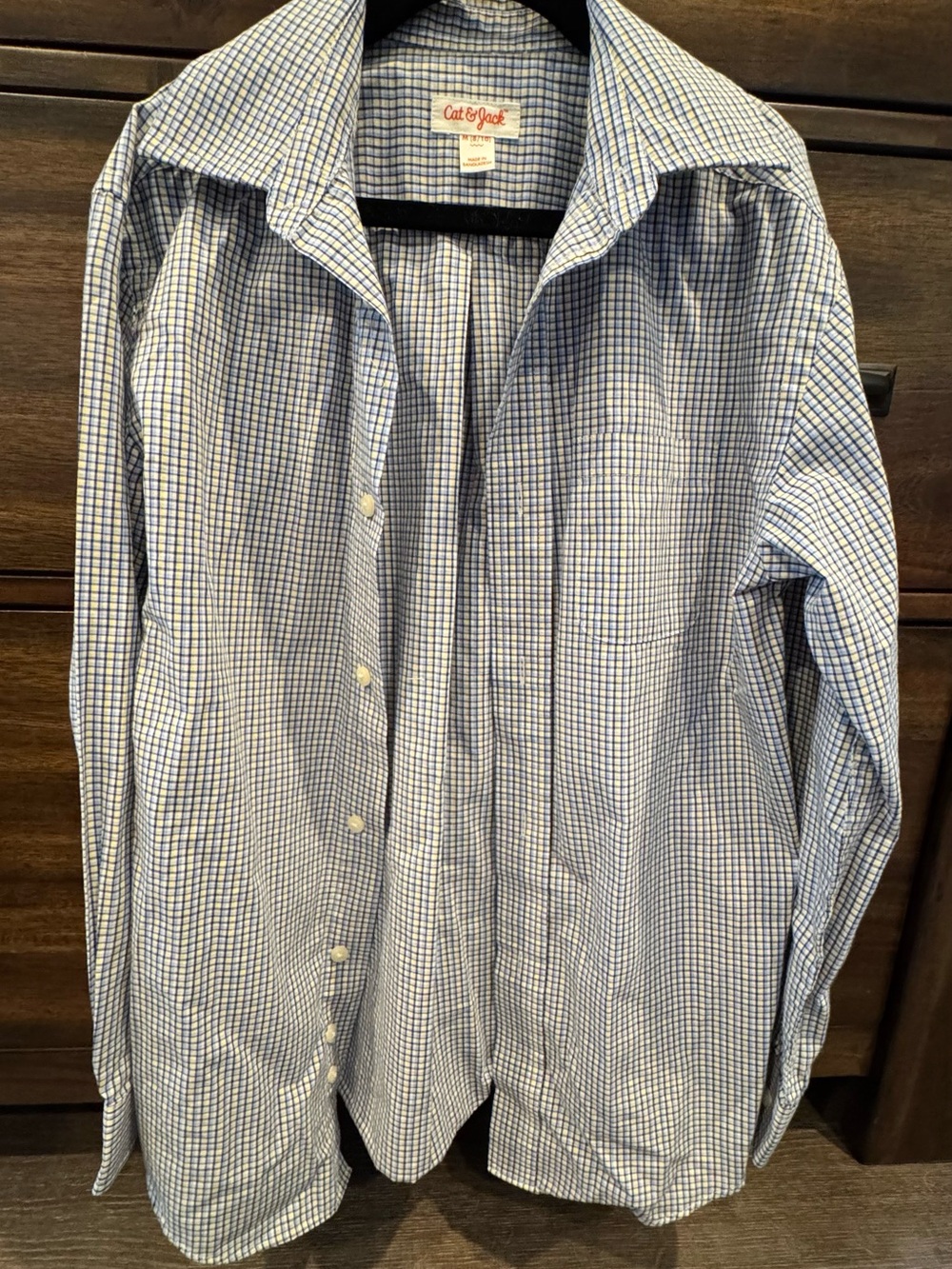 Cat & Jack Blue Plaid Button-Down Shirt